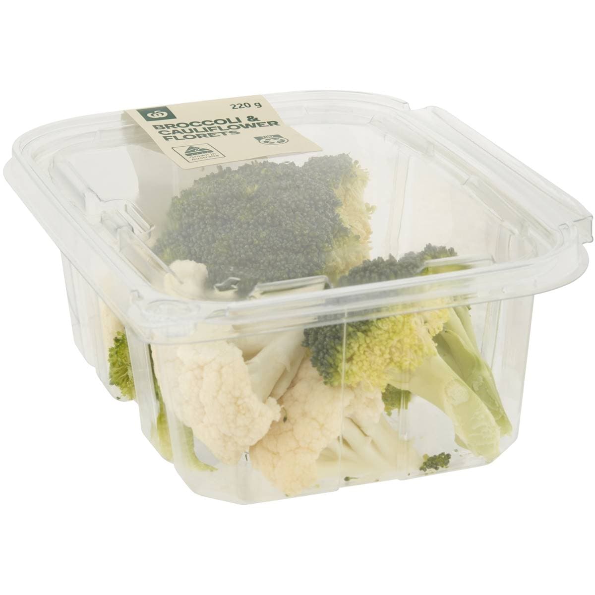 Woolworths Broccoli & Cauliflower Florets 220g Woolworths