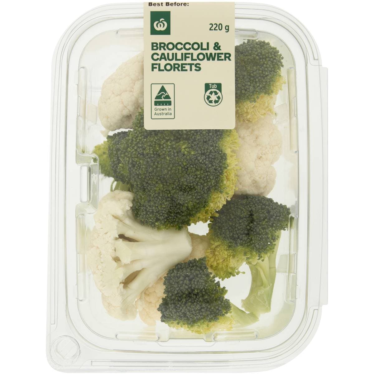Woolworths Broccoli & Cauliflower Florets 220g Woolworths