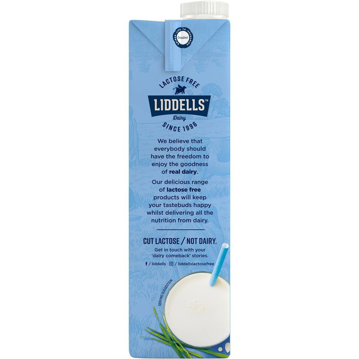 Liddells Lactose Free Full Cream Milk Long Life Uht Milk 1l Woolworths