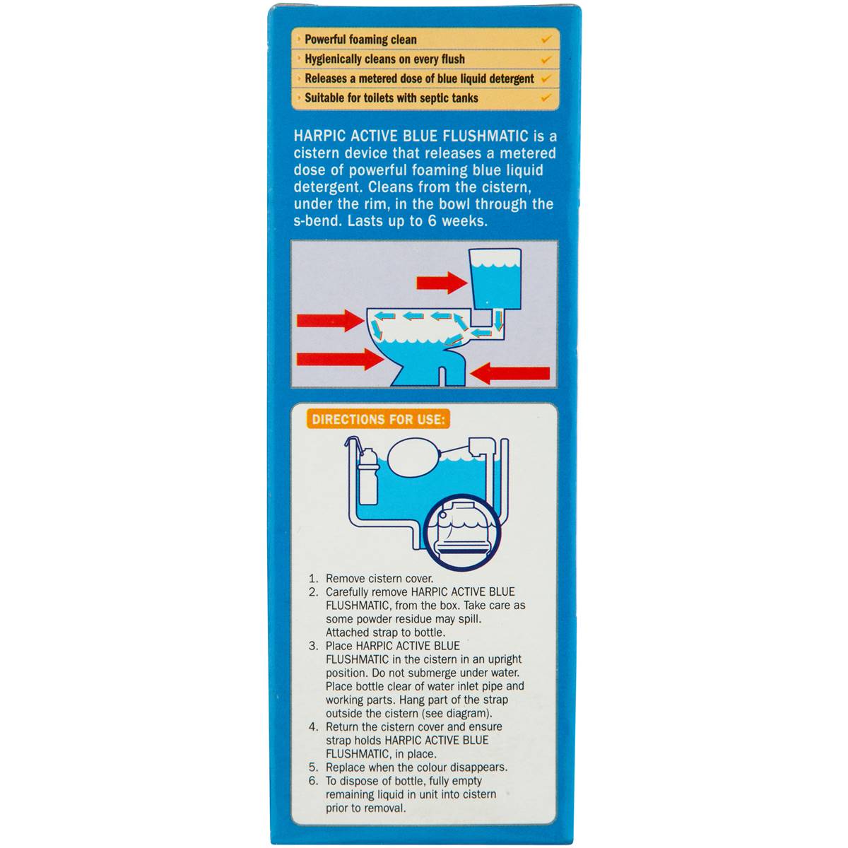 Harpic Flushmatic Blue Toilet Cleaner Block In Cistern 125g Woolworths