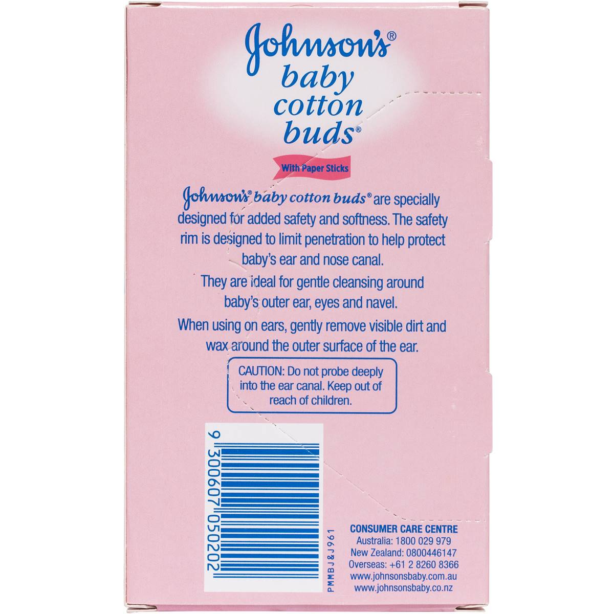 Johnson's Baby Pure Cotton Buds 60 Pack Woolworths