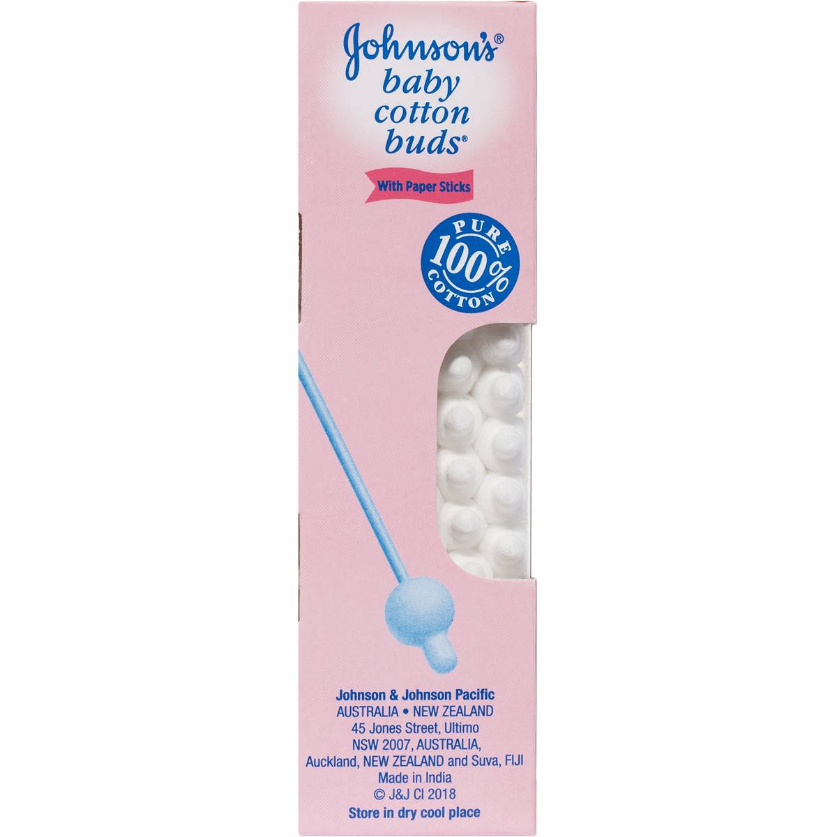 Johnson's Baby Pure Cotton Buds 60 Pack Woolworths