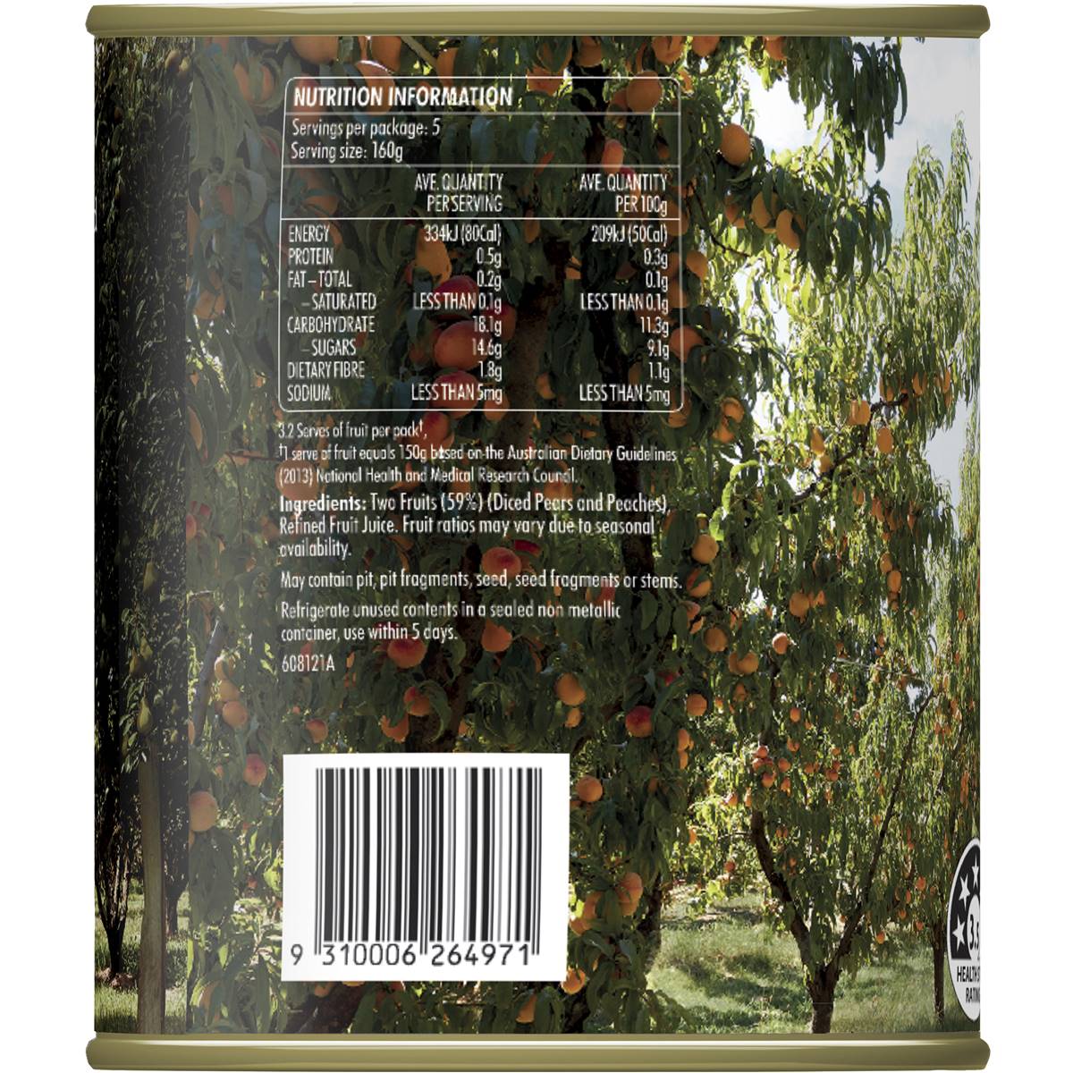 Spc Two Fruits Diced In Juice Canned Fruit 825g Woolworths