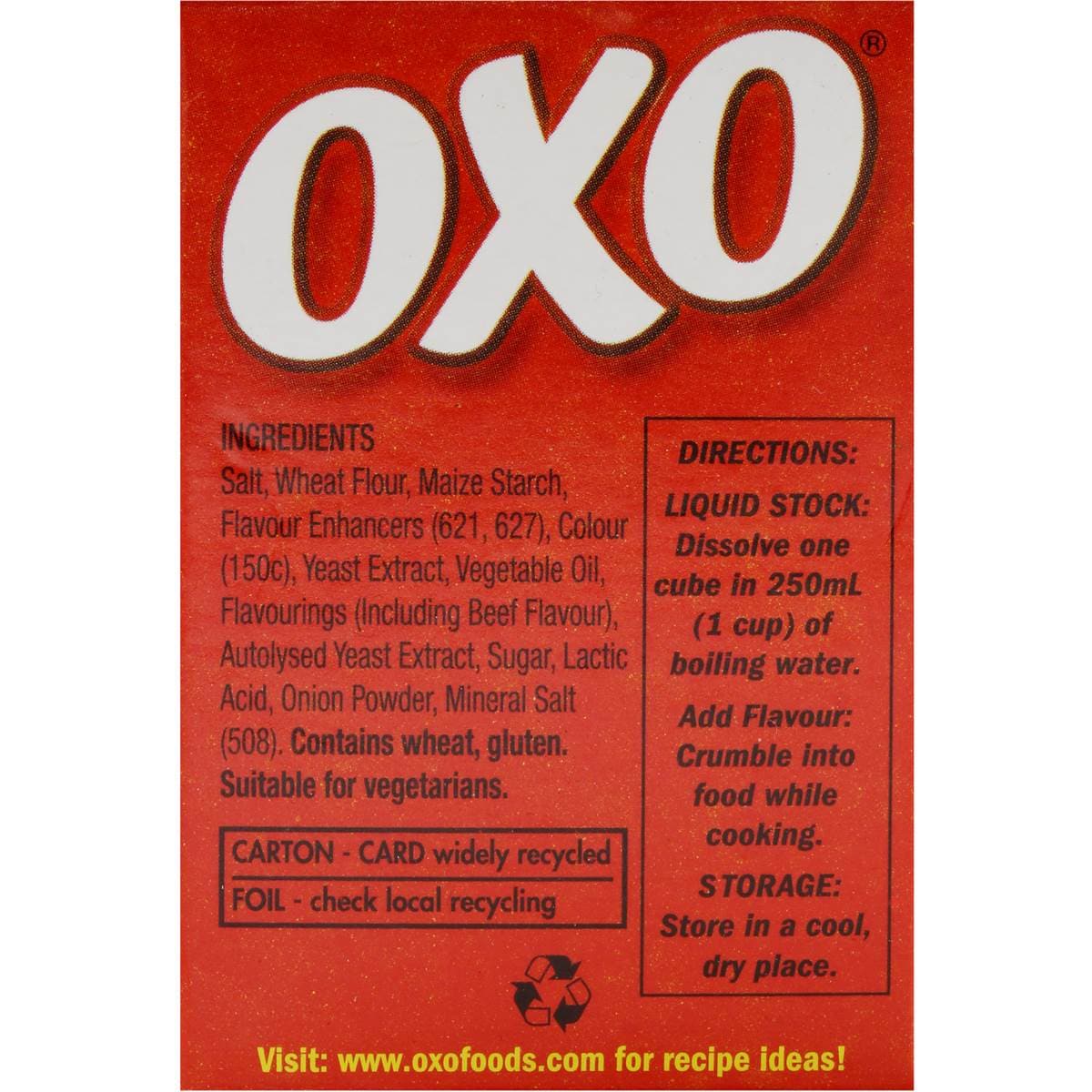 Oxo Beef Stock Cubes 71g Woolworths