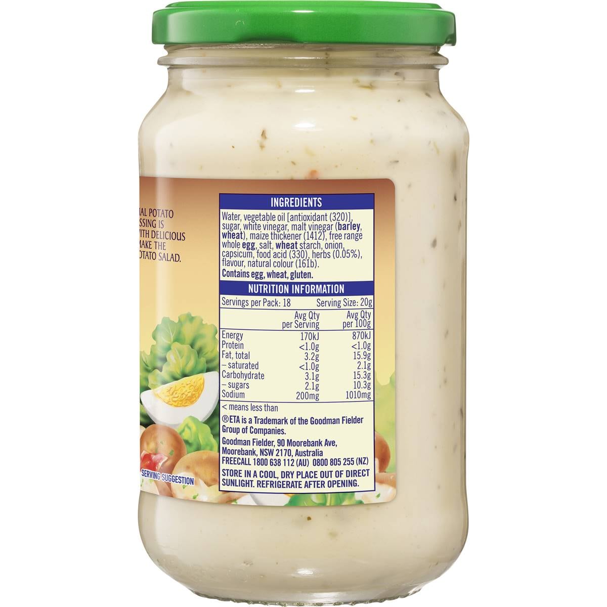 Eta Dressings Potato Salad 365g Woolworths