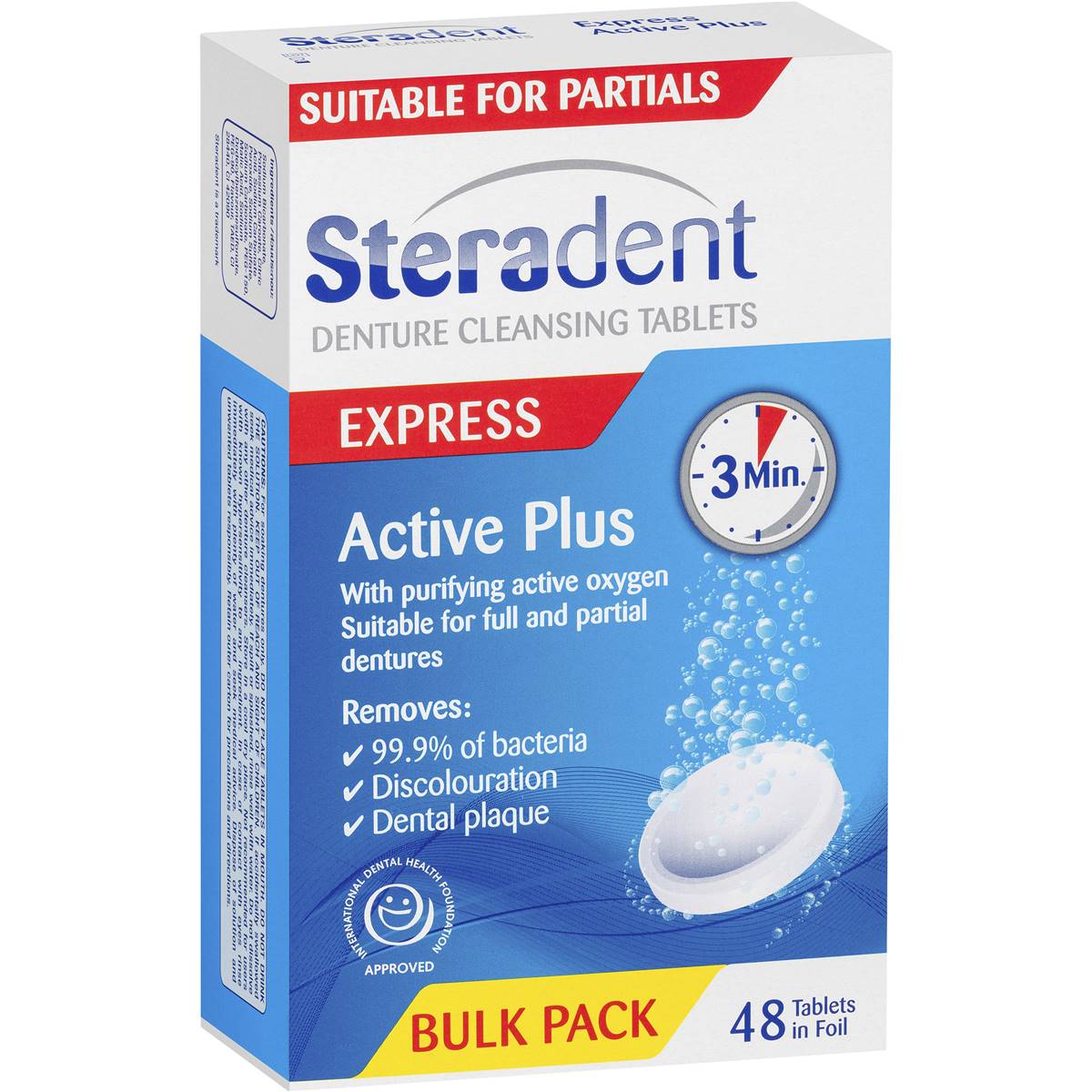 Steradent Denture Cleansing Tablets Active Plus 48 Pack Woolworths