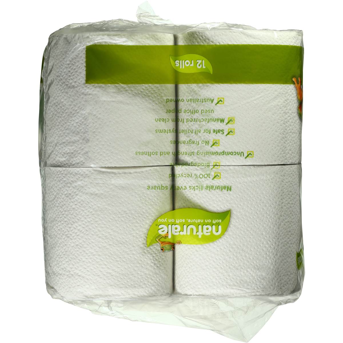 Naturale 100 Recycled Toilet Tissue 2ply White Soft & Strong 12pk
