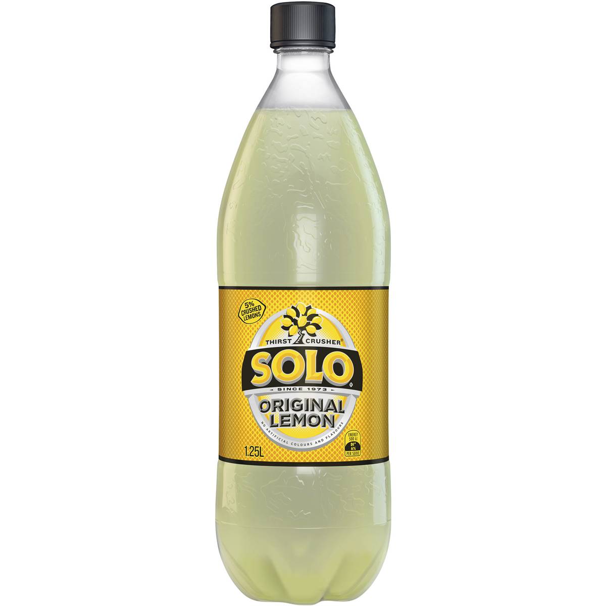 Solo Thirst Crusher Original Lemon Soft Drink Bottle 1 25l Woolworths