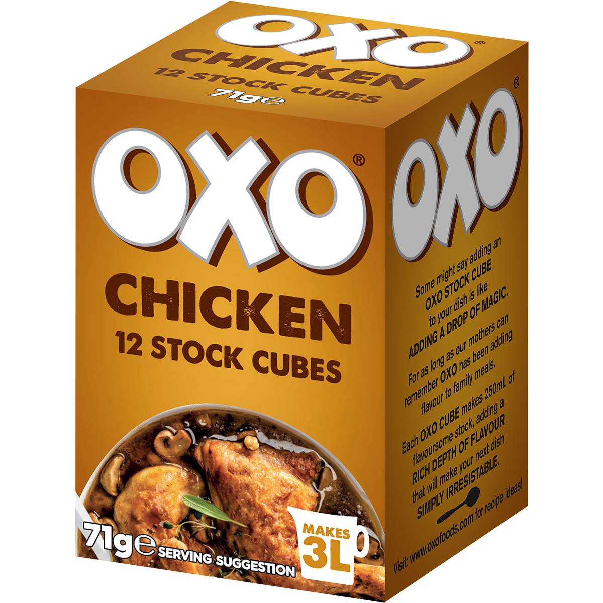 Oxo Chicken Stock Cubes 71g Woolworths