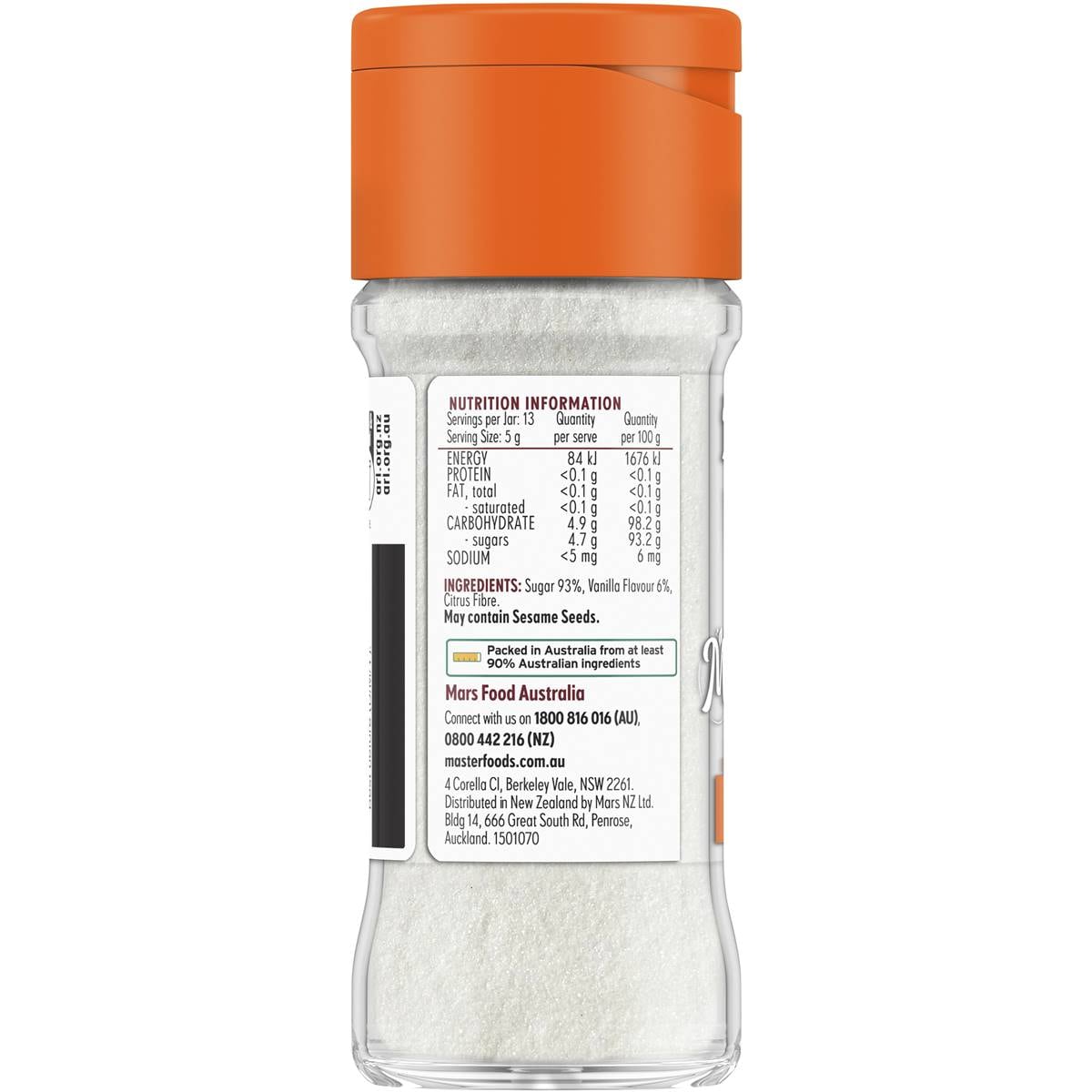 Masterfoods Vanillin Sugar 65g Woolworths