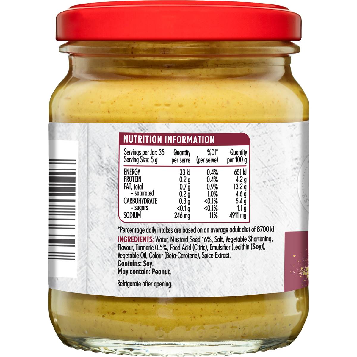 Masterfoods Hot English Mustard 175g Woolworths