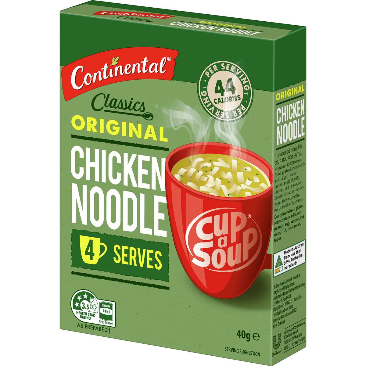 Continental Classics Cup A Soup Original Chicken Noodle 40g Woolworths