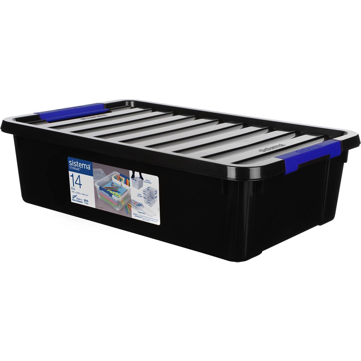 Sistema Storage Container With Lid 14l Assorted Each Woolworths