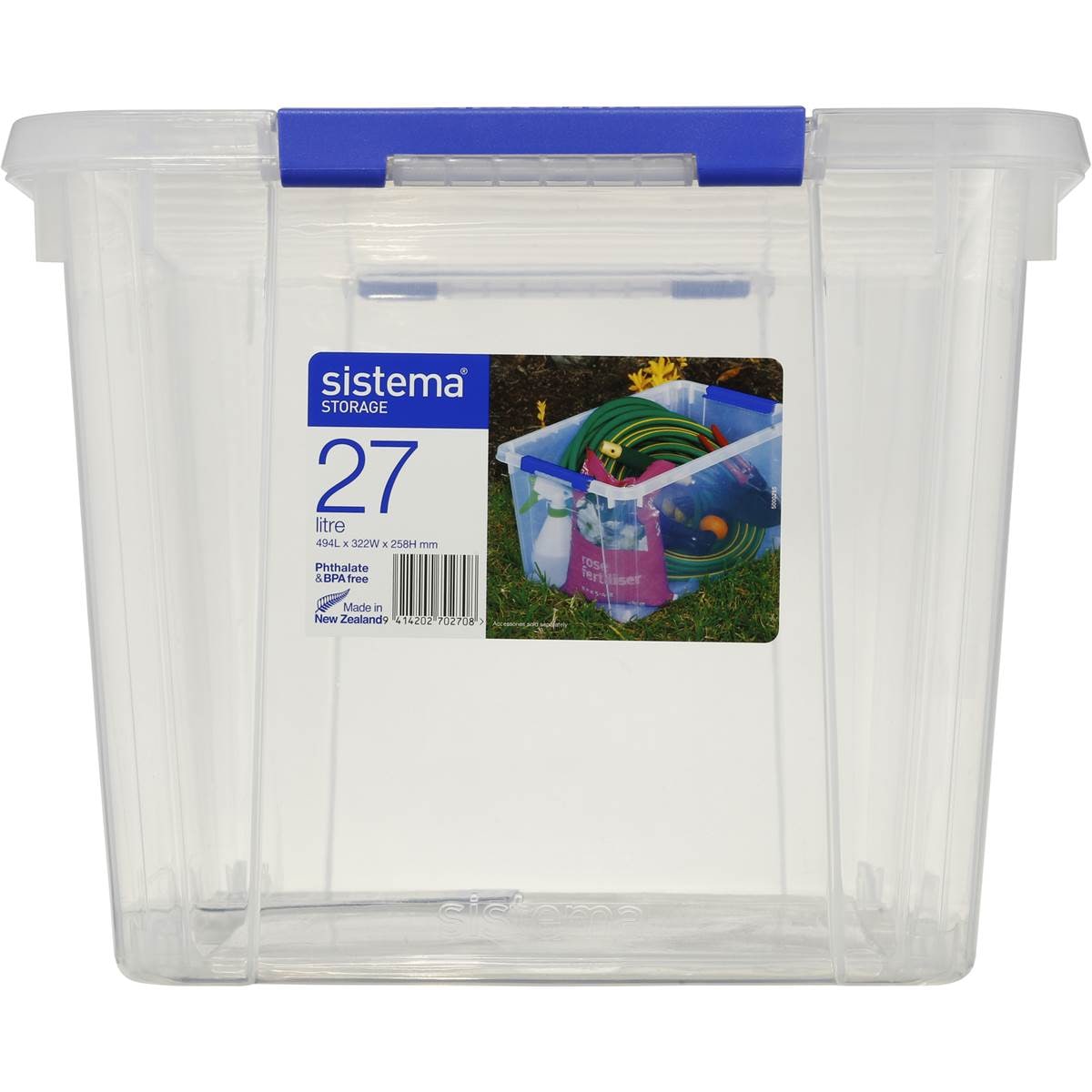 Sistema Storage With Lid 27l Assorted Each Woolworths