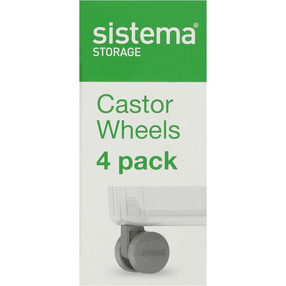 Sistema Storage Castor Wheels Grey 4 Pack Woolworths