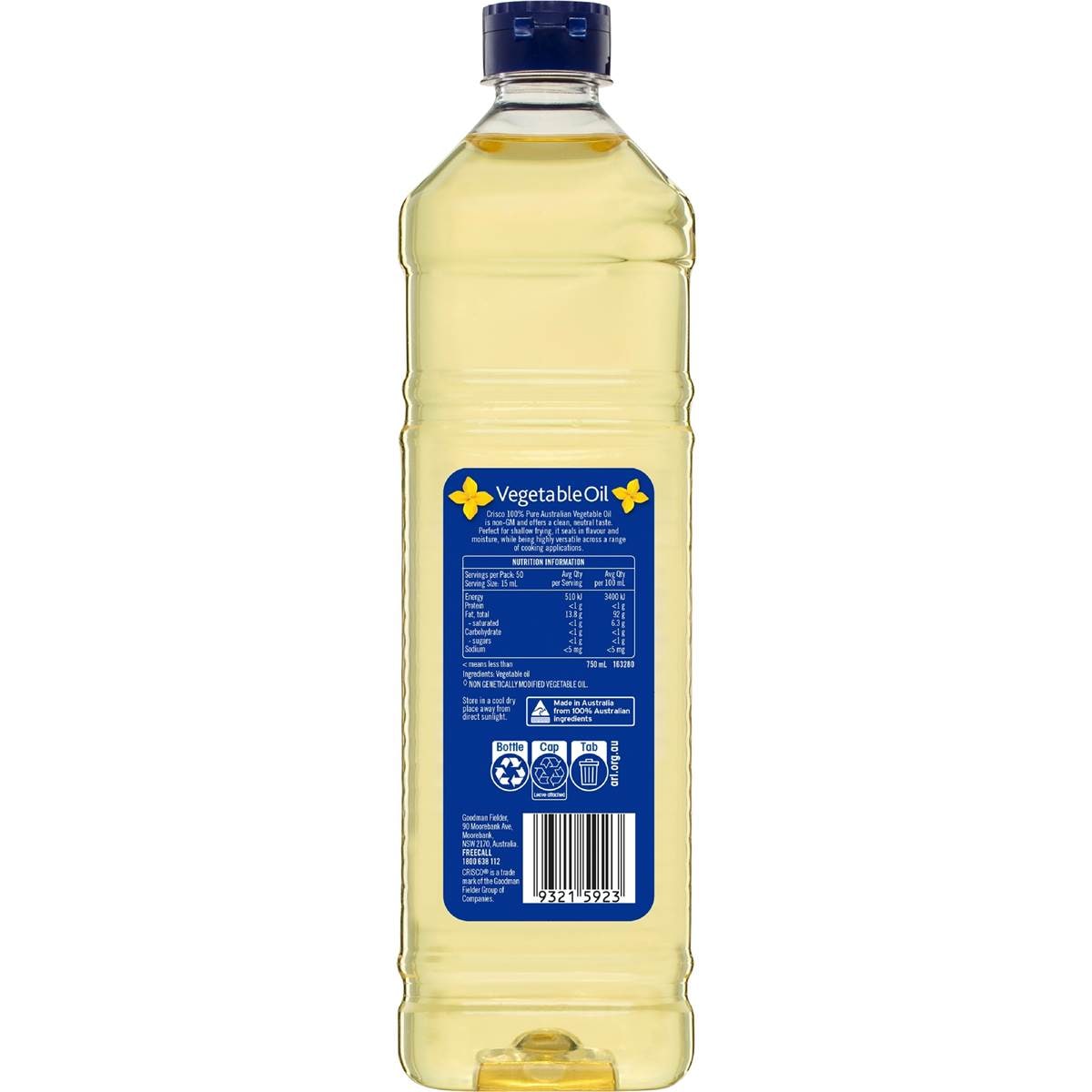 Crisco Vegetable Blended Oil 750ml Woolworths