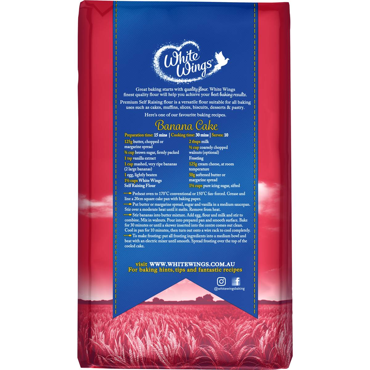 White Wings Self Raising Flour 2kg Woolworths