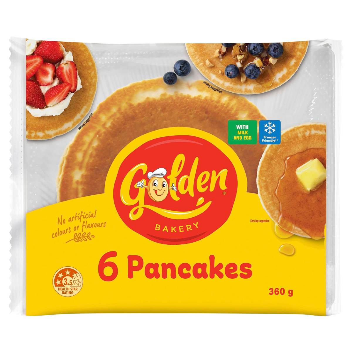 Golden Pancakes 6 Pack 360g | Woolworths