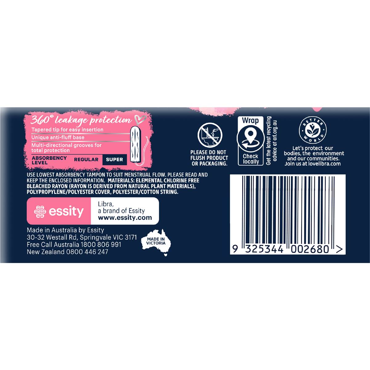 Libra Tampons Super 16 Pack Woolworths