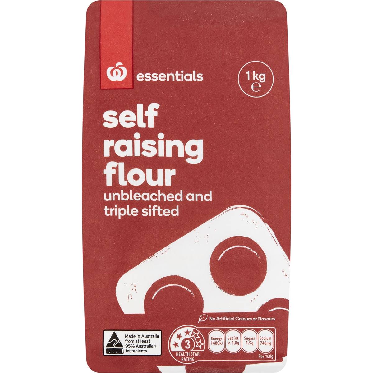 Essentials Self Raising Flour 1kg Woolworths