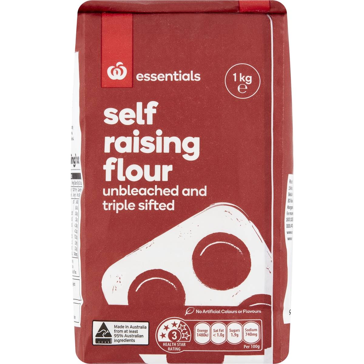 Essentials Self Raising Flour 1kg Woolworths 7424