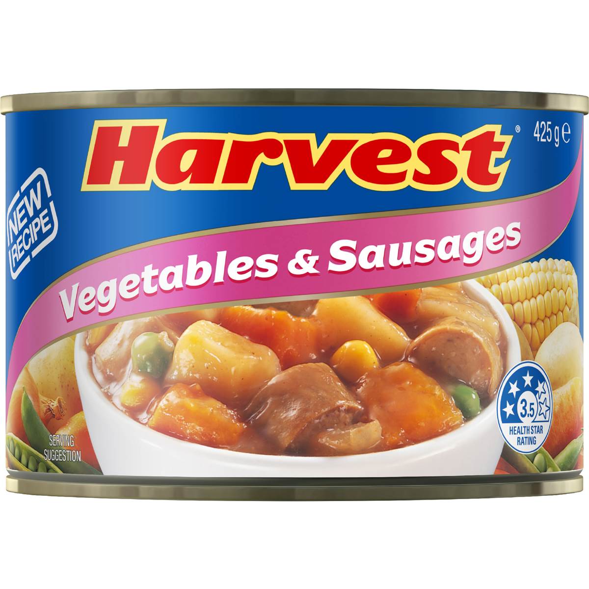 Harvest Sausages Vegetables 425g