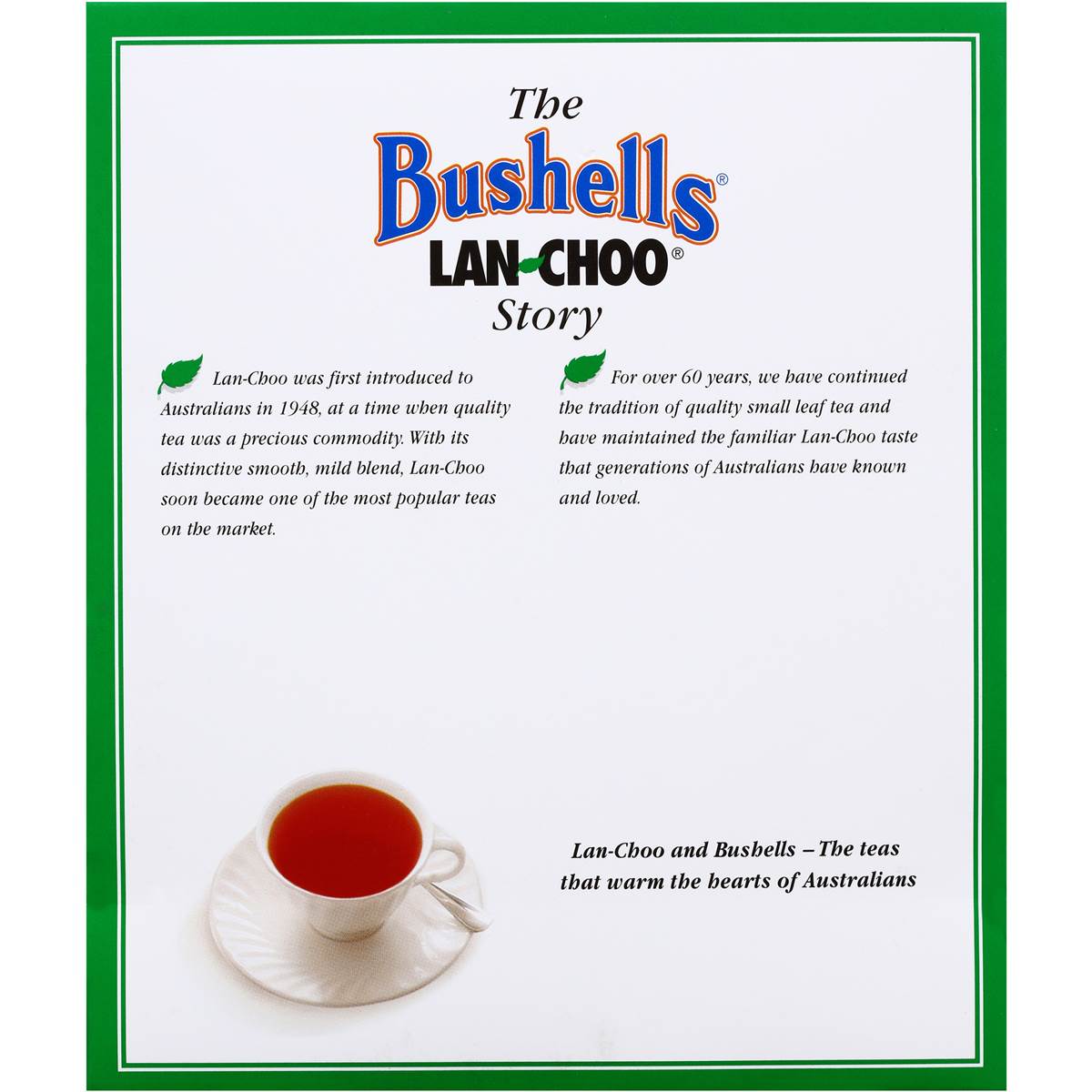 Tea Bags Black 100 Pack 182g Woolworths