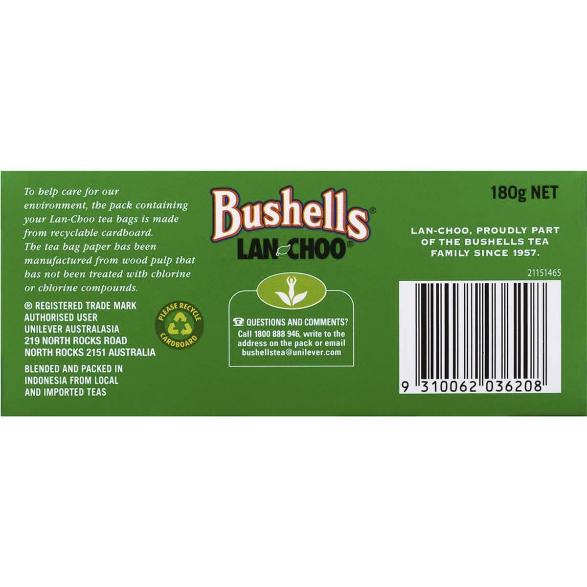 Tea Bags Black 100 Pack 182g Woolworths