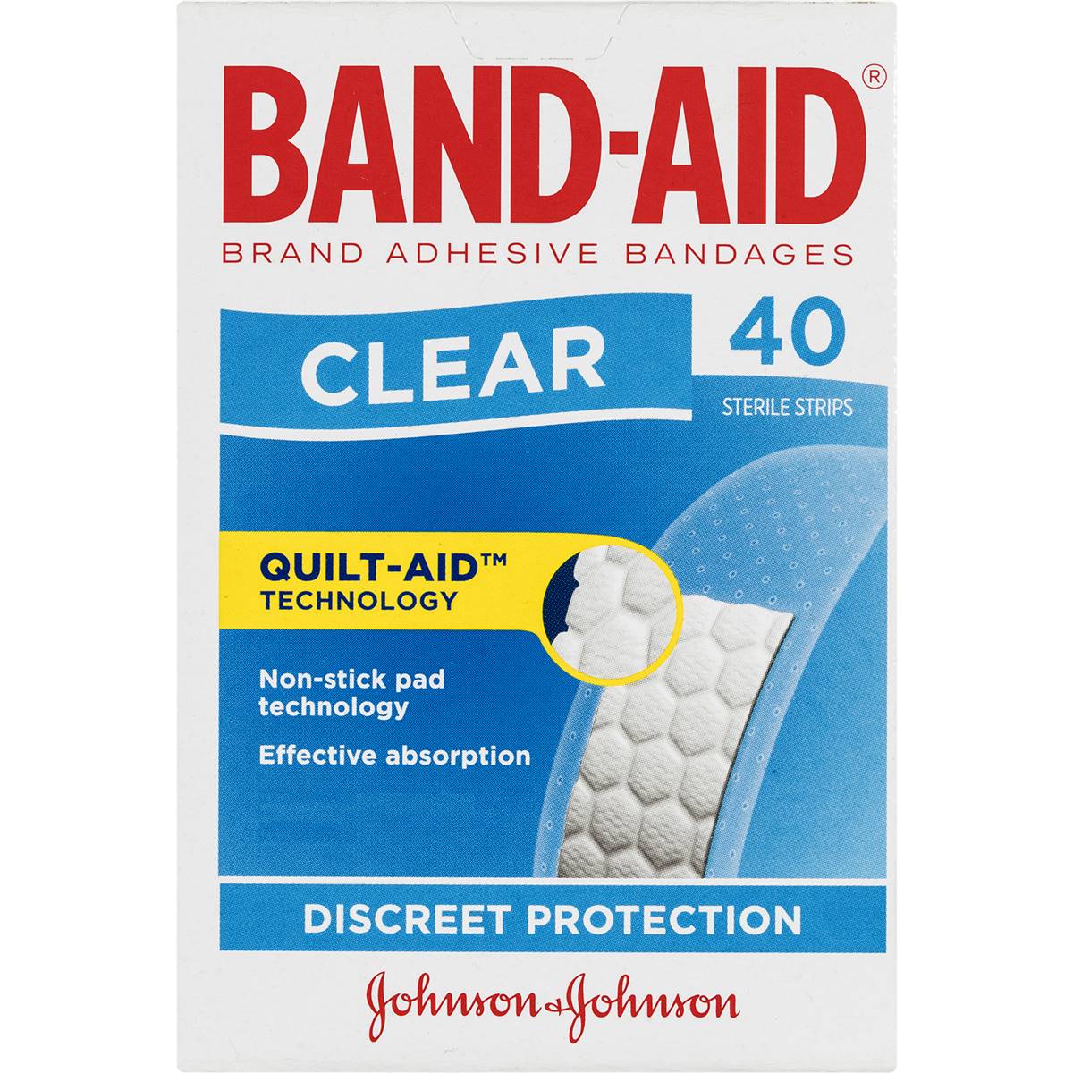 Band-aid Clear Strips 40 Pack | Woolworths