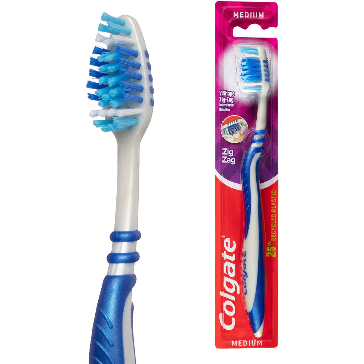 Colgate Zig Zag Interdental Clean Medium Manual Toothbrush Each ...