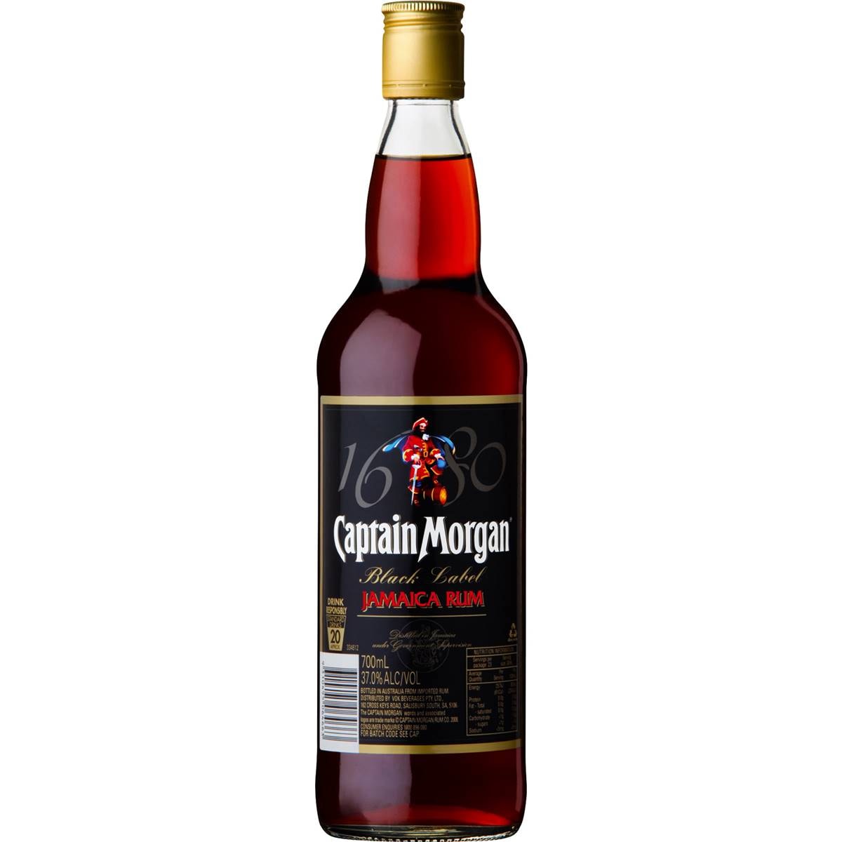 Captain Captain Rum Dark 700ml 700ml Woolworths