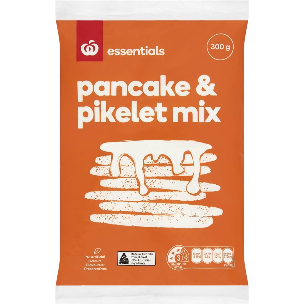Essentials Pancake & Pikelet Mix 300g Woolworths