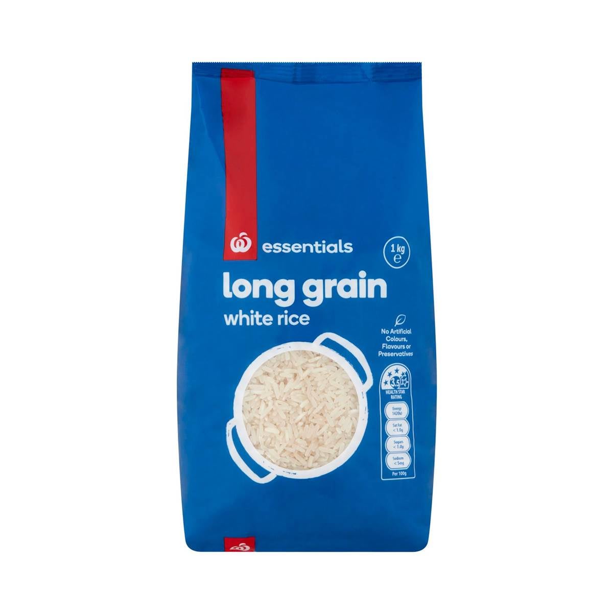Woolworths White Rice Long Grain 1kg Woolworths