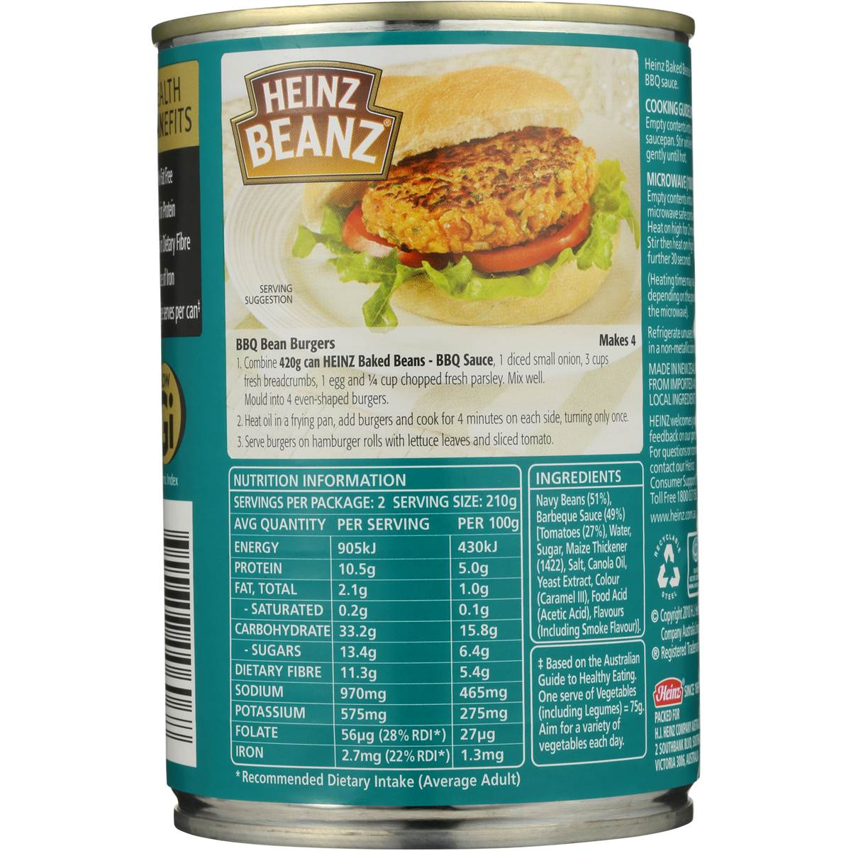 Heinz Baked Beans Barbecue Sauce 420g Woolworths
