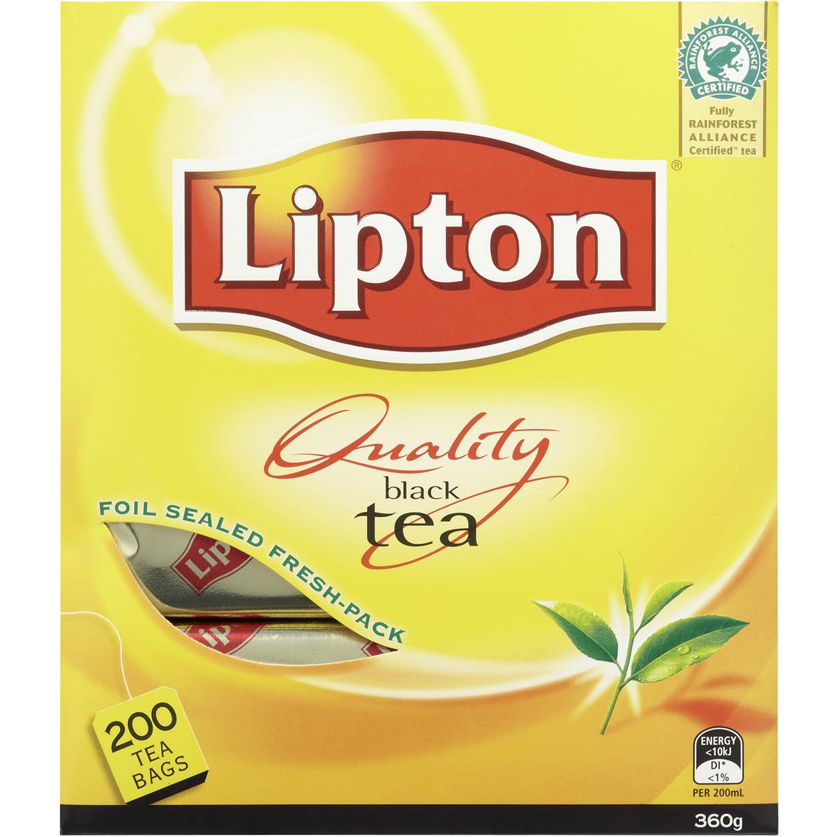 Lipton Quality Black Tea Tea Bags 200 Pack Woolworths