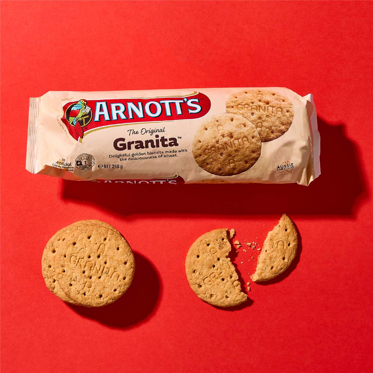 Arnott's Granita Plain Biscuits 250g Woolworths