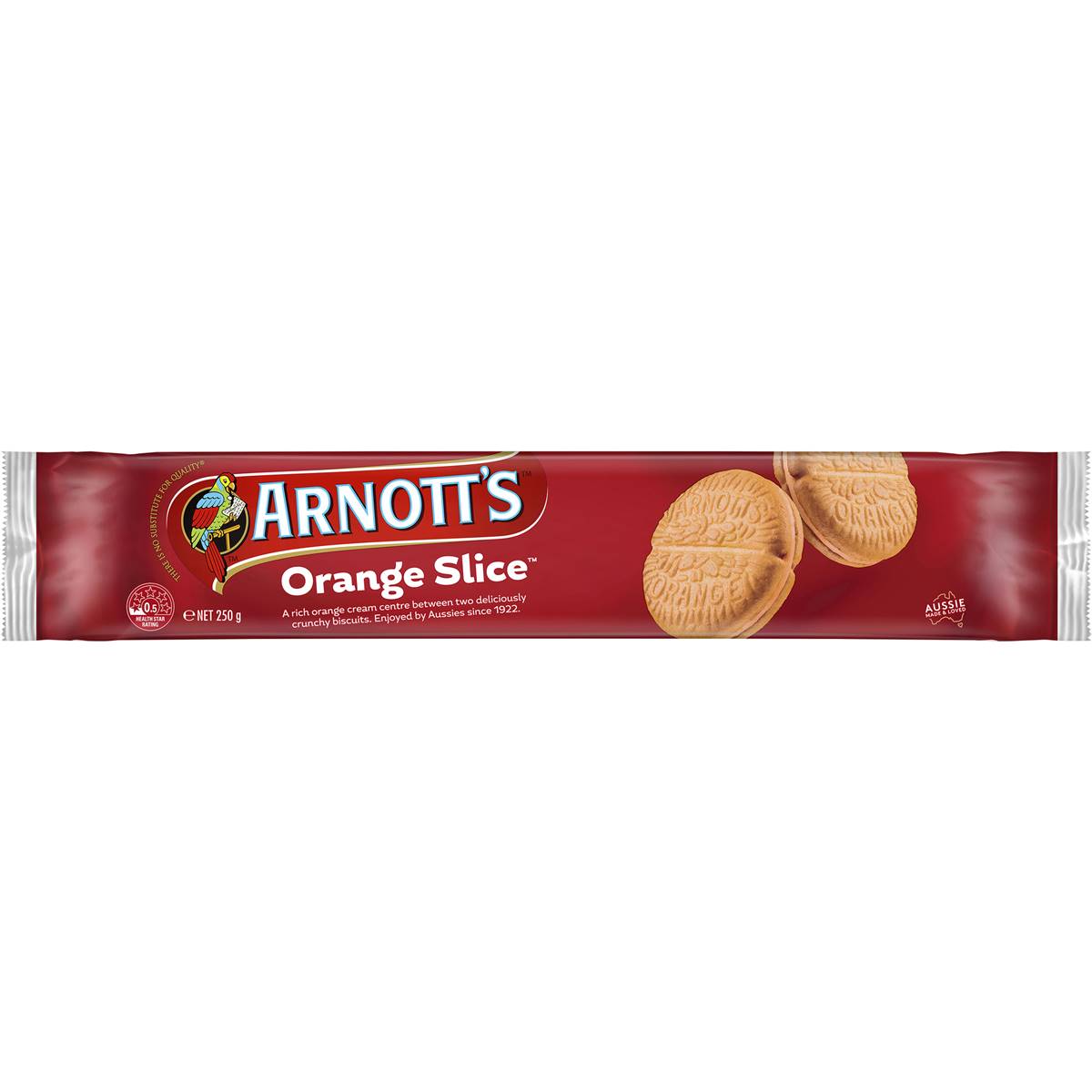 Arnott's Orange Slice Cream Biscuits 250g | Woolworths