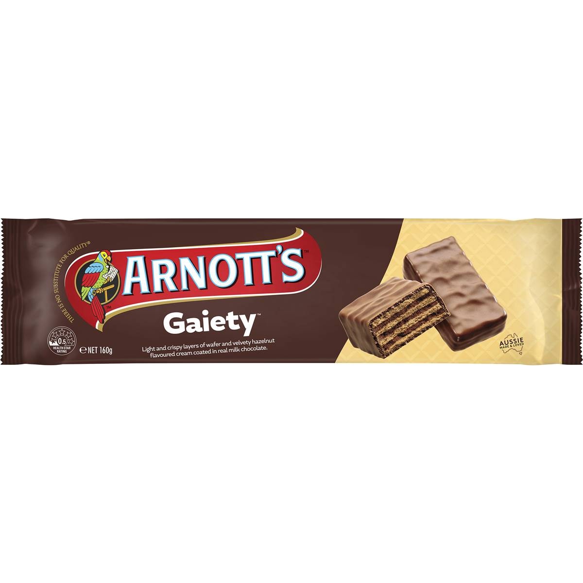 Arnott's Gaiety Chocolate Wafer Biscuits 160g Woolworths