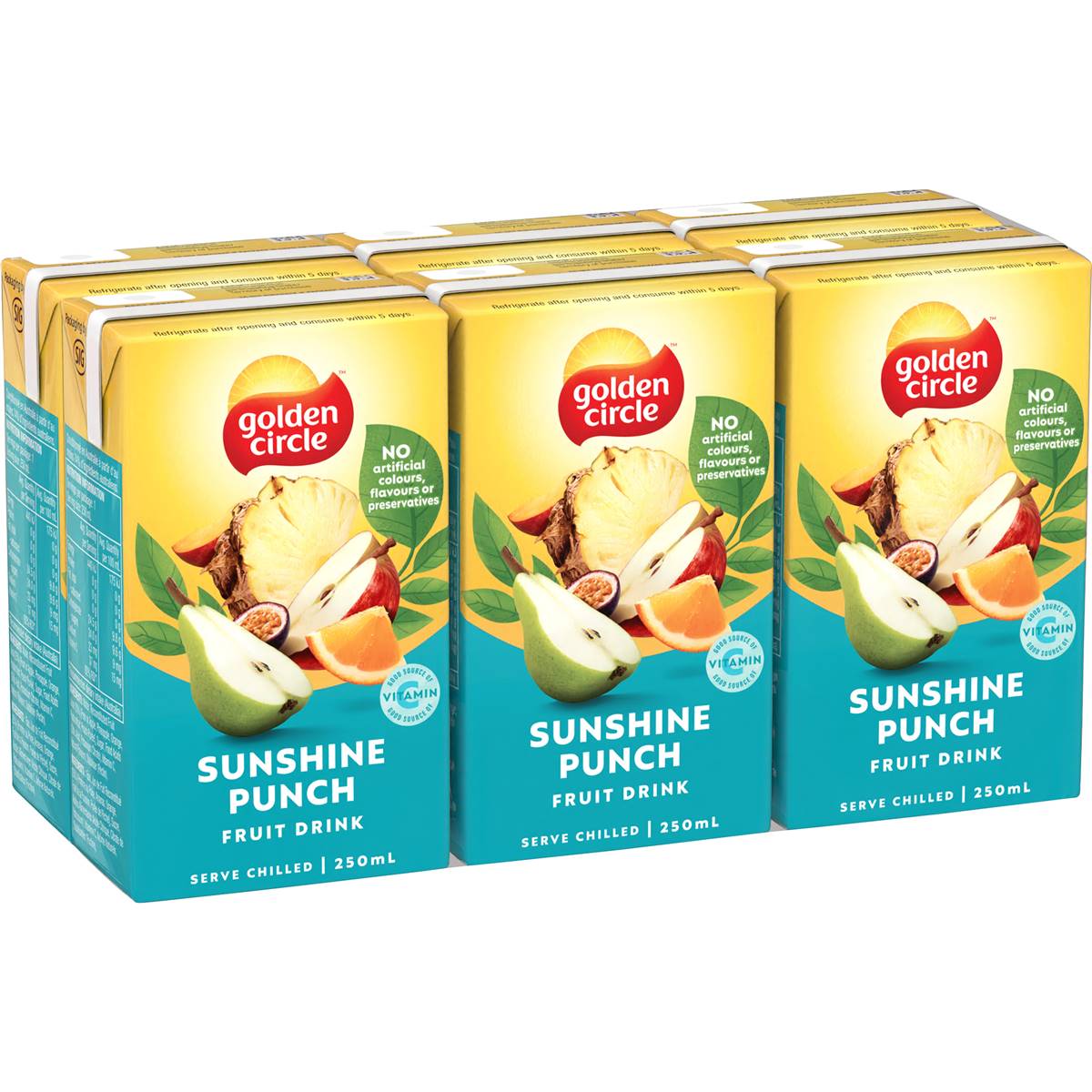 Golden Circle Fruit Drinks Lunch Box Poppers Multipack Sunshine Punch
