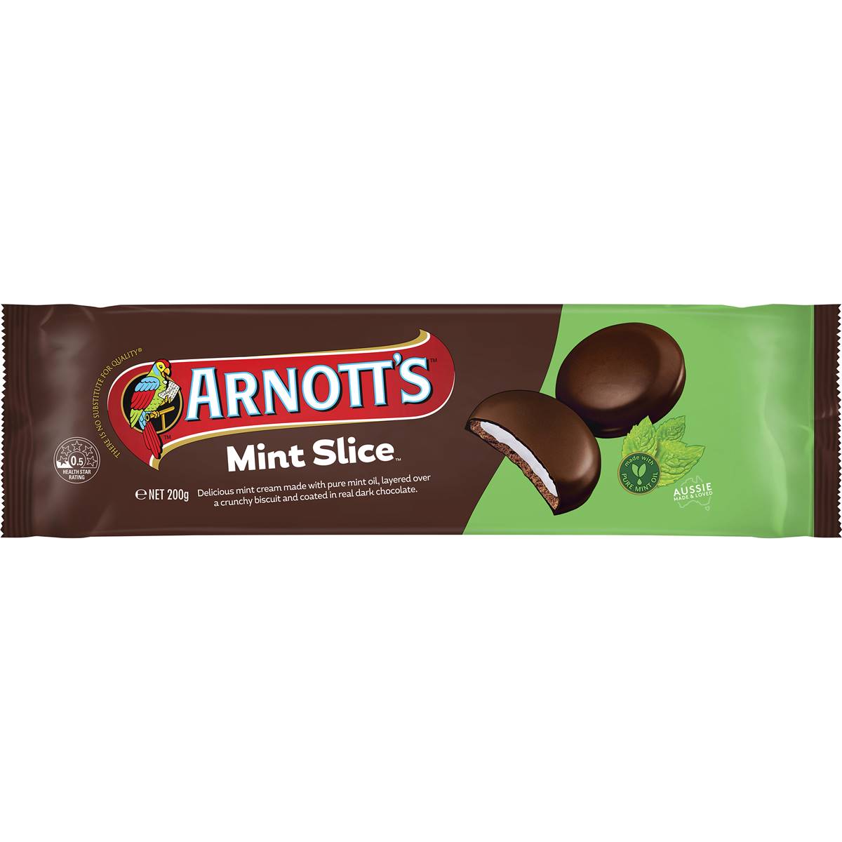 Arnott's Mint Slice Chocolate Biscuits 200g | Woolworths