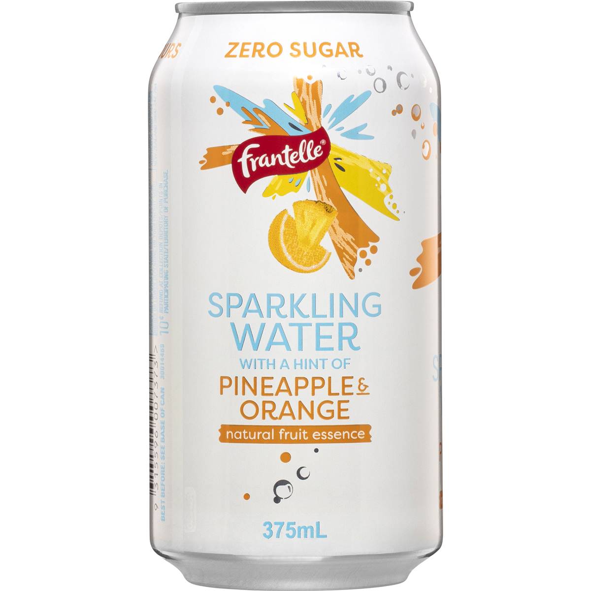 Frantelle Sparkling Water Pineapple & Orange Can 375ml Woolworths