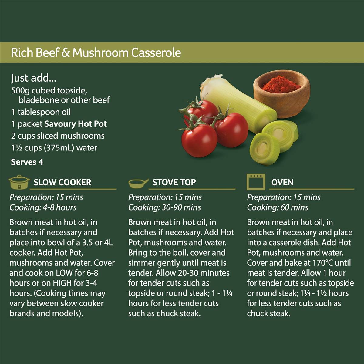 Hot Pot Casserole Base Savoury 80g Woolworths