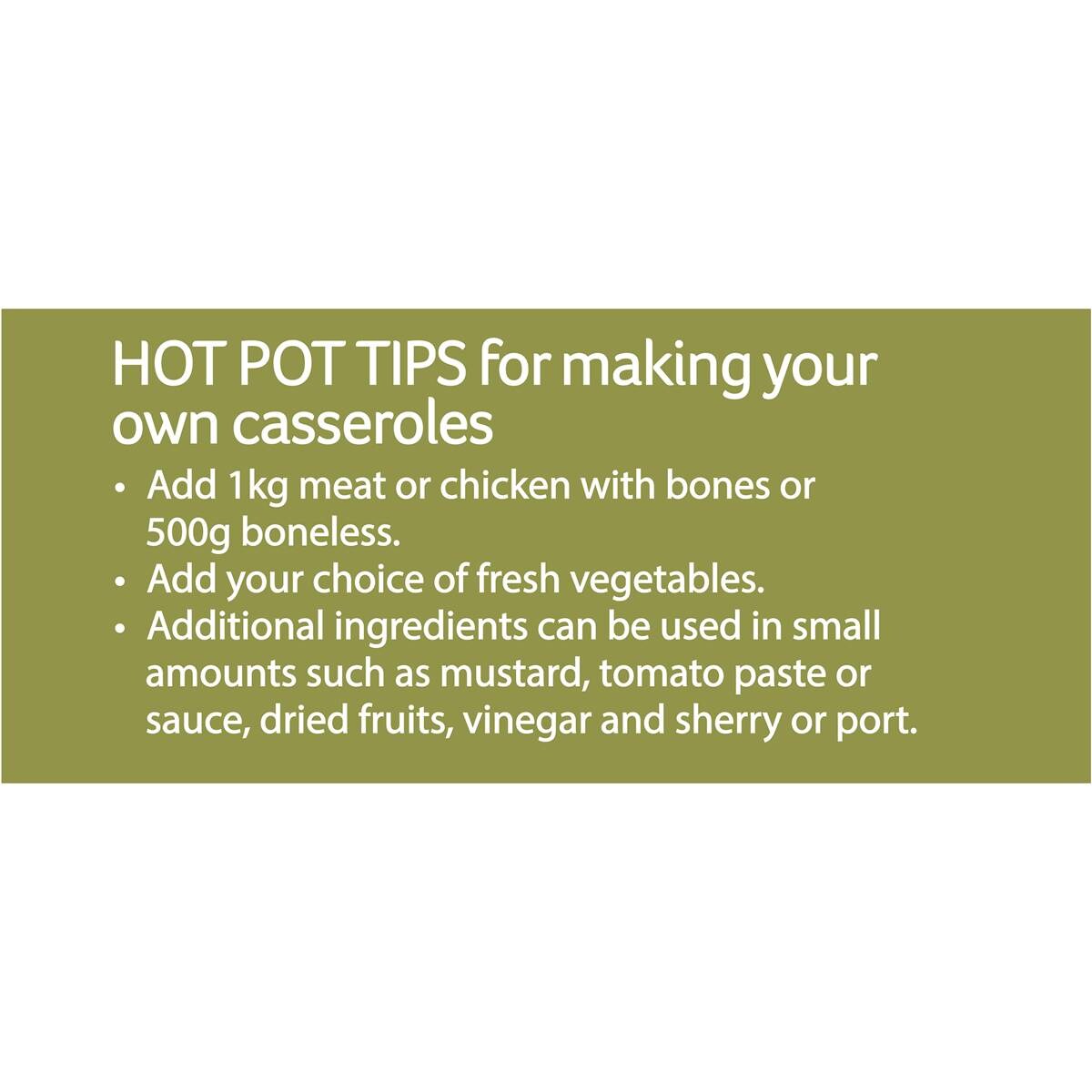 Hot Pot Casserole Base Savoury 80g Woolworths