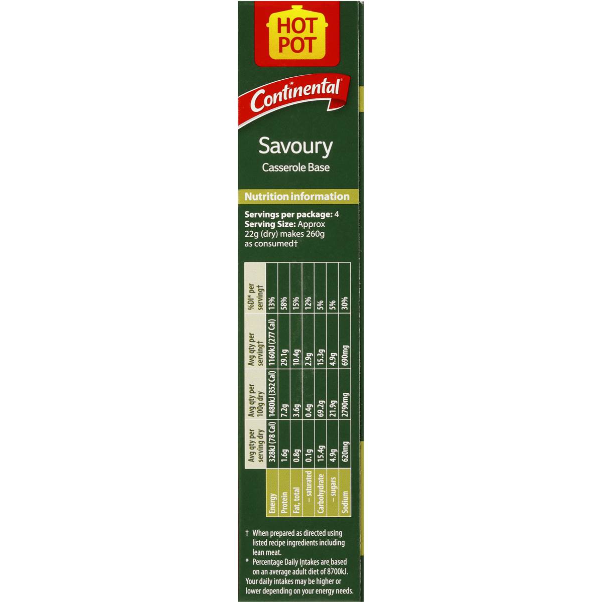 Hot Pot Casserole Base Savoury 80g Woolworths