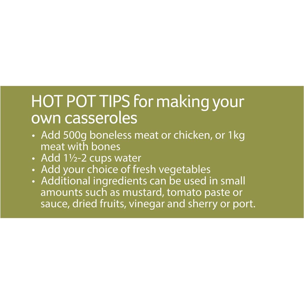 Hot Pot Casserole Base Curry 100g Woolworths