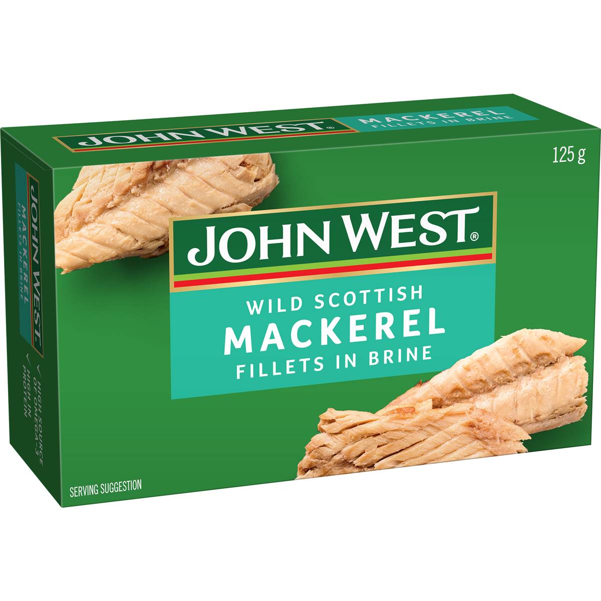 John West Wild Scottish Mackerel Fillets In Brine 125g Woolworths