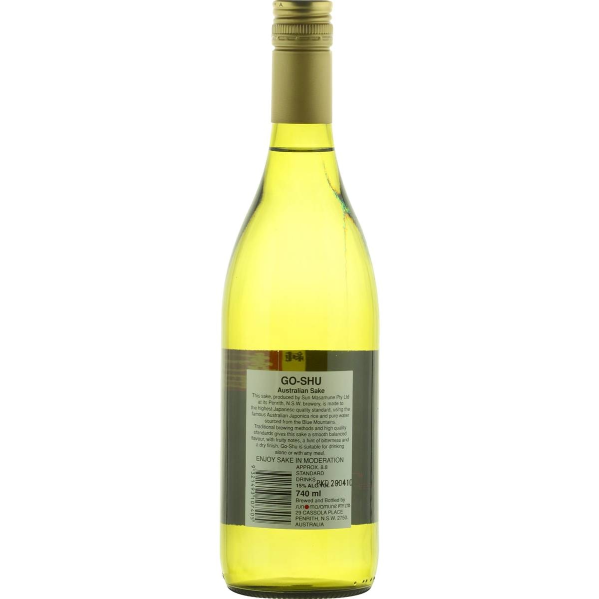 日本酒 GO-SHU Australian Sake 720ml Go-Shu Sake 740ml | Woolworths