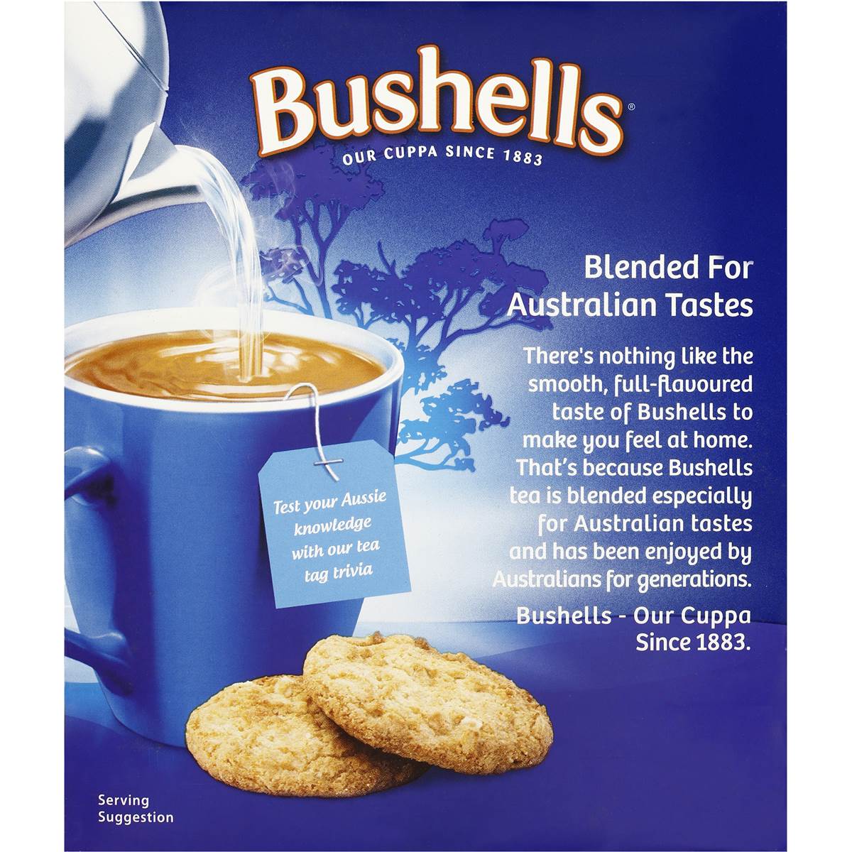Bushells Blue Label Black Tea 100pk 180g Woolworths