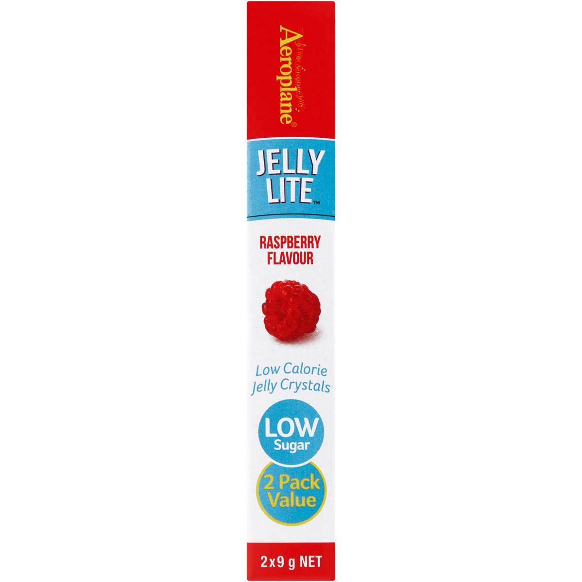 Aeroplane Jelly Lite Raspberry Flavour Low Calorie Jelly Crystals 2x9g Woolworths