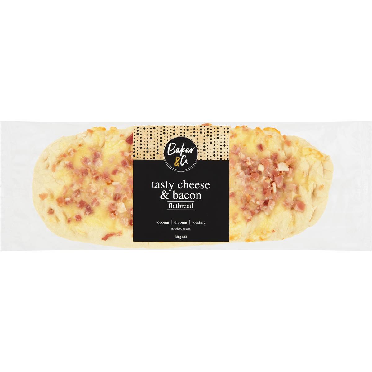Baker & Co. Cheese & Bacon Flatbread 380g Woolworths